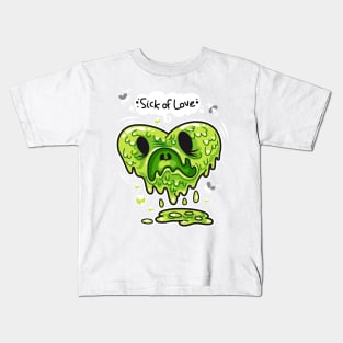 Sick of Love Breakup in Love Couple Heart Kids T-Shirt